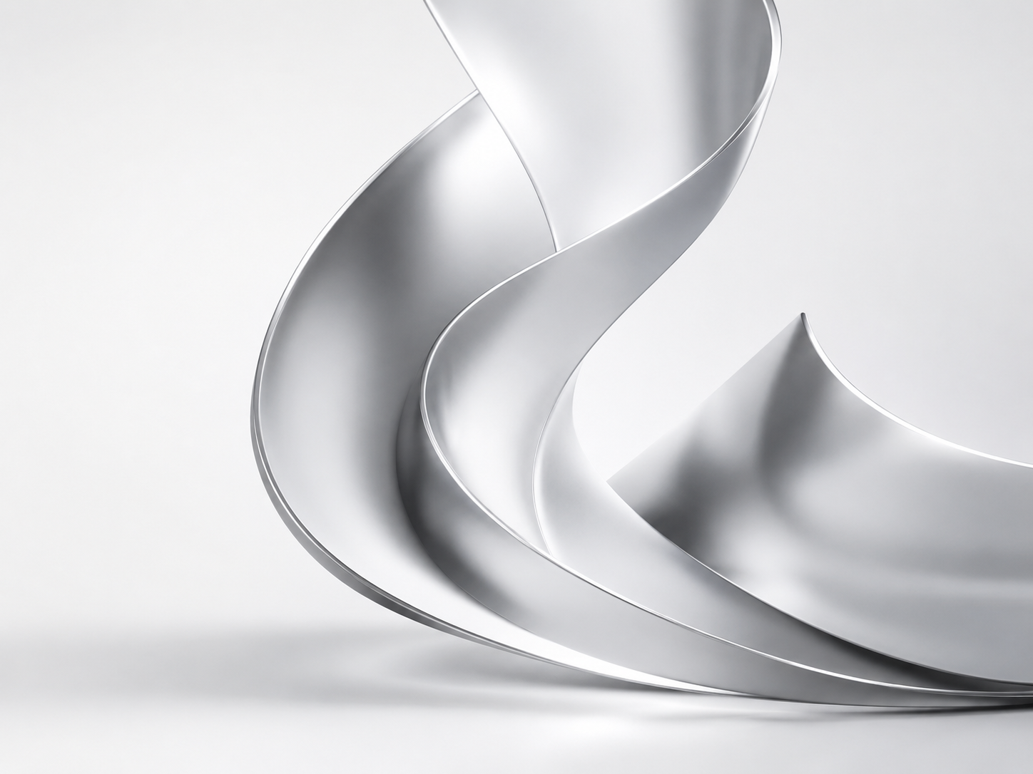 Metallic abstract ribbon