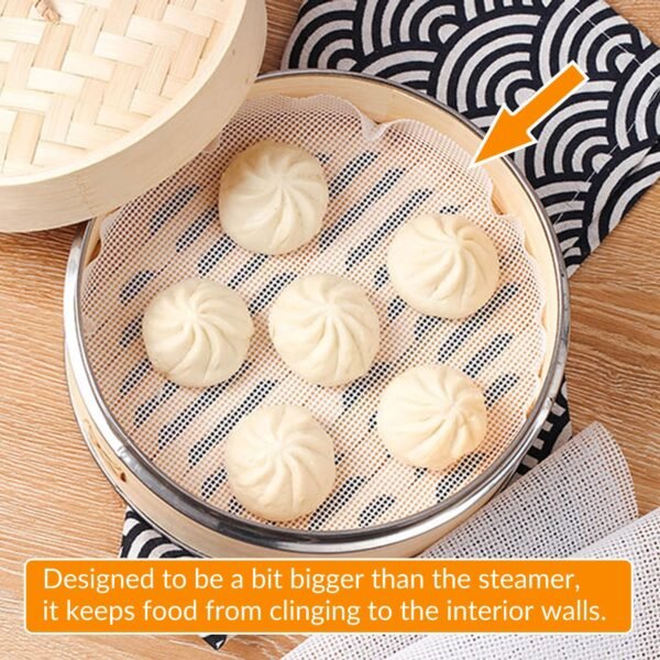 Silicone Steamer Liners – Round Dumpling Mat - Image 2