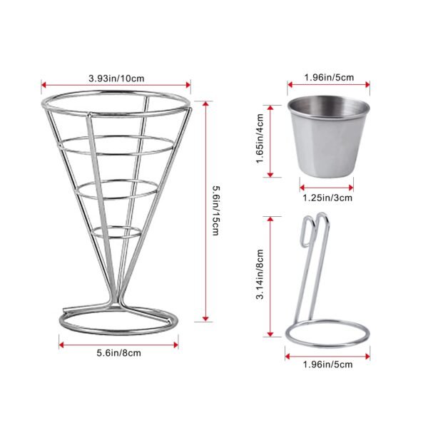 Stainless Steel Fry Basket – French Fry Holder - Image 2