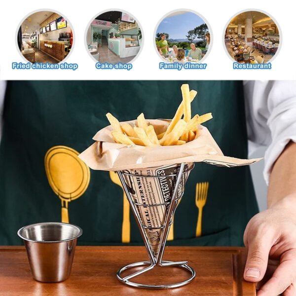 Stainless Steel Fry Basket – French Fry Holder - Image 4
