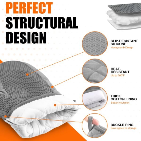 Silicone Oven Mitts – Waterproof Non‑Slip Potholder - Image 3