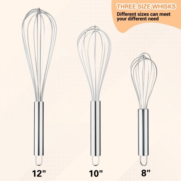 Stainless Steel Whisk – Kitchen Balloon Beater - Image 2