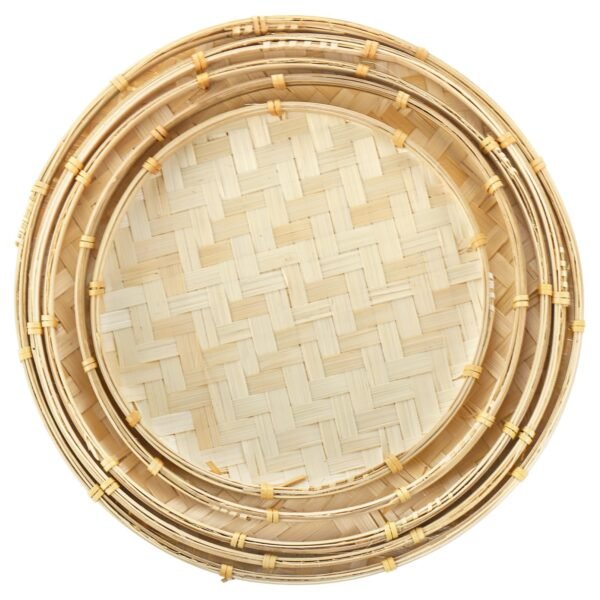 Stackable Bamboo Kitchen Storage Basket - Image 3
