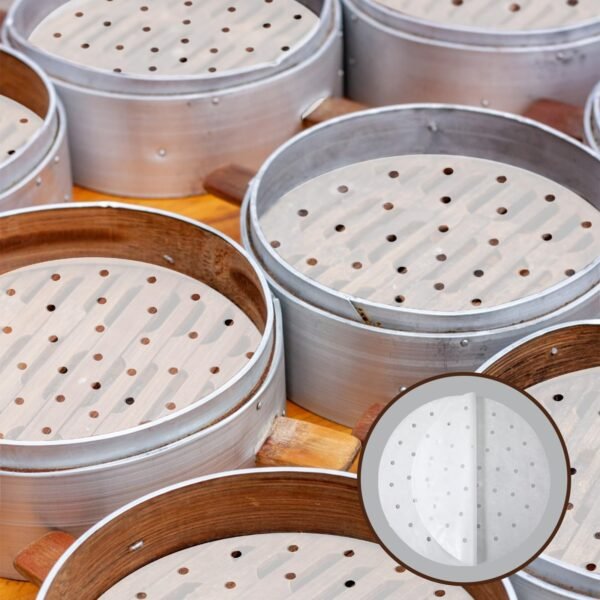 Steamer Parchment Paper – Round Perforated Steamer Liners - Image 3