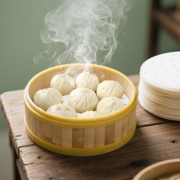 Steamer Parchment Paper – Round Perforated Steamer Liners - Image 4