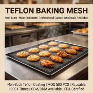 Premium Teflon (PTFE) Non-Stick Baking Liner - High-Temperature Resistant Reusable Oven Mat for Industrial and Commercial Baking | B2B Wholesale