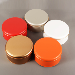 Bulk Round Tinplate Containers with Slip-on Lids - Food Grade Metal Tins for Biscuits, Tea, and Gift Packaging | Custom OEM Manufacturing
